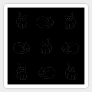 Black Cats at Night Magnet